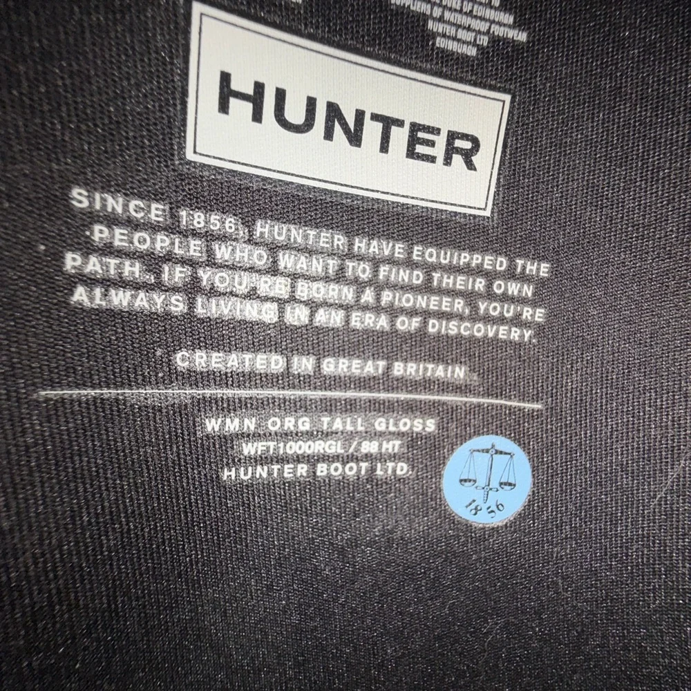 NWOT Black Hunter Tall Rain Boots, Size 9 - Picture 6 of 16